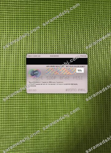 Cameroon UBA bank master debit card photolook back